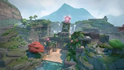 Image from the map Lotus in first-person shooter VALORANT by Riot Games.